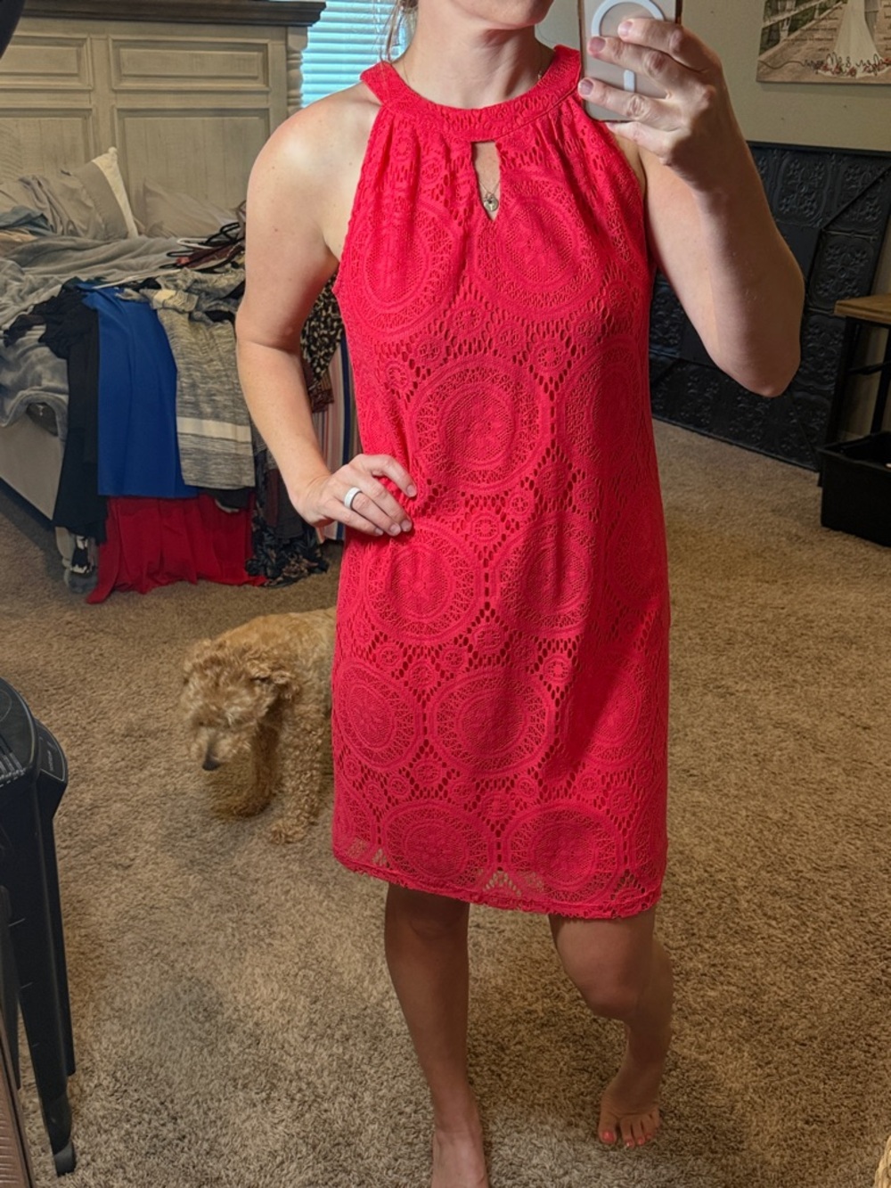 Tacera pink  LaceDress